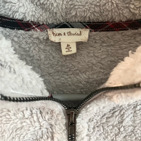 Hem & Thread Women’s Quarter Zip Pullover Size M - Picture 2 of 3